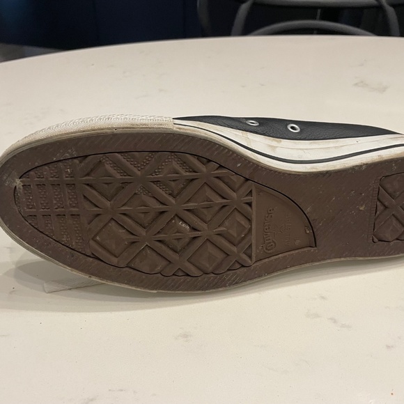 Mens Converse Leather High Tops - Picture 2 of 3